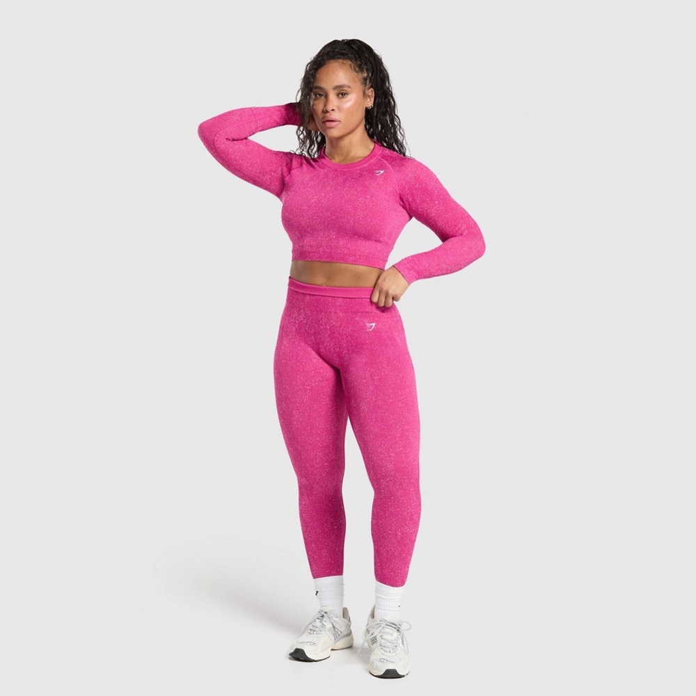 ADAPT Fleck Seamless Leggings in Winning Pink/Sour Pink size M - Picture 4 of 8